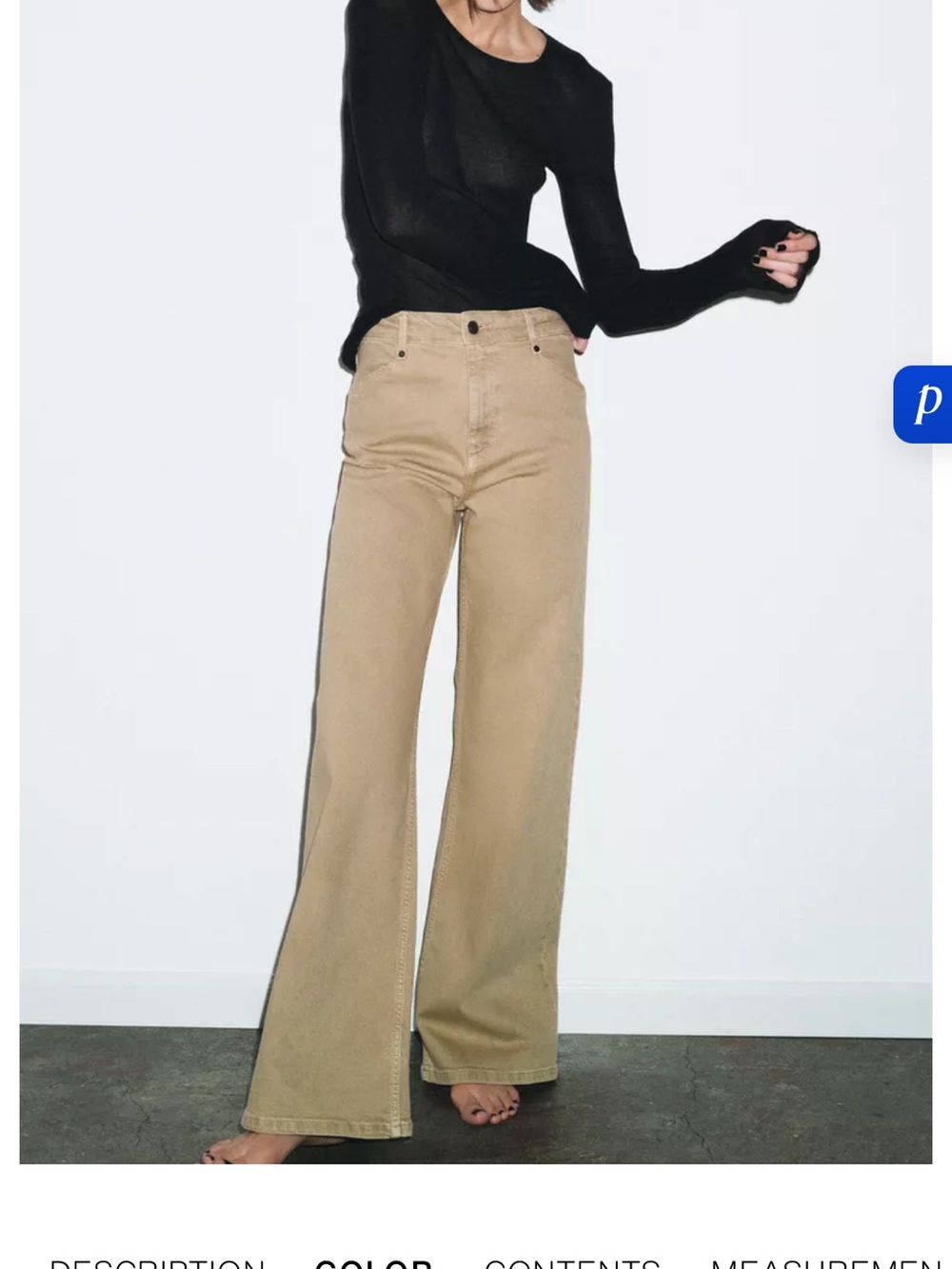 Zara high waisted wide length full length jeans